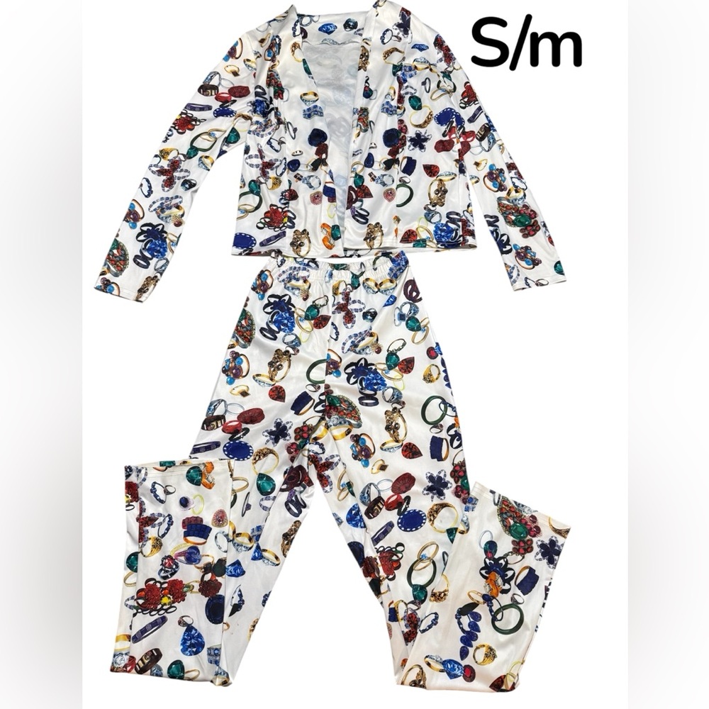 Multicolor Patterned Women's Blazer - image 1